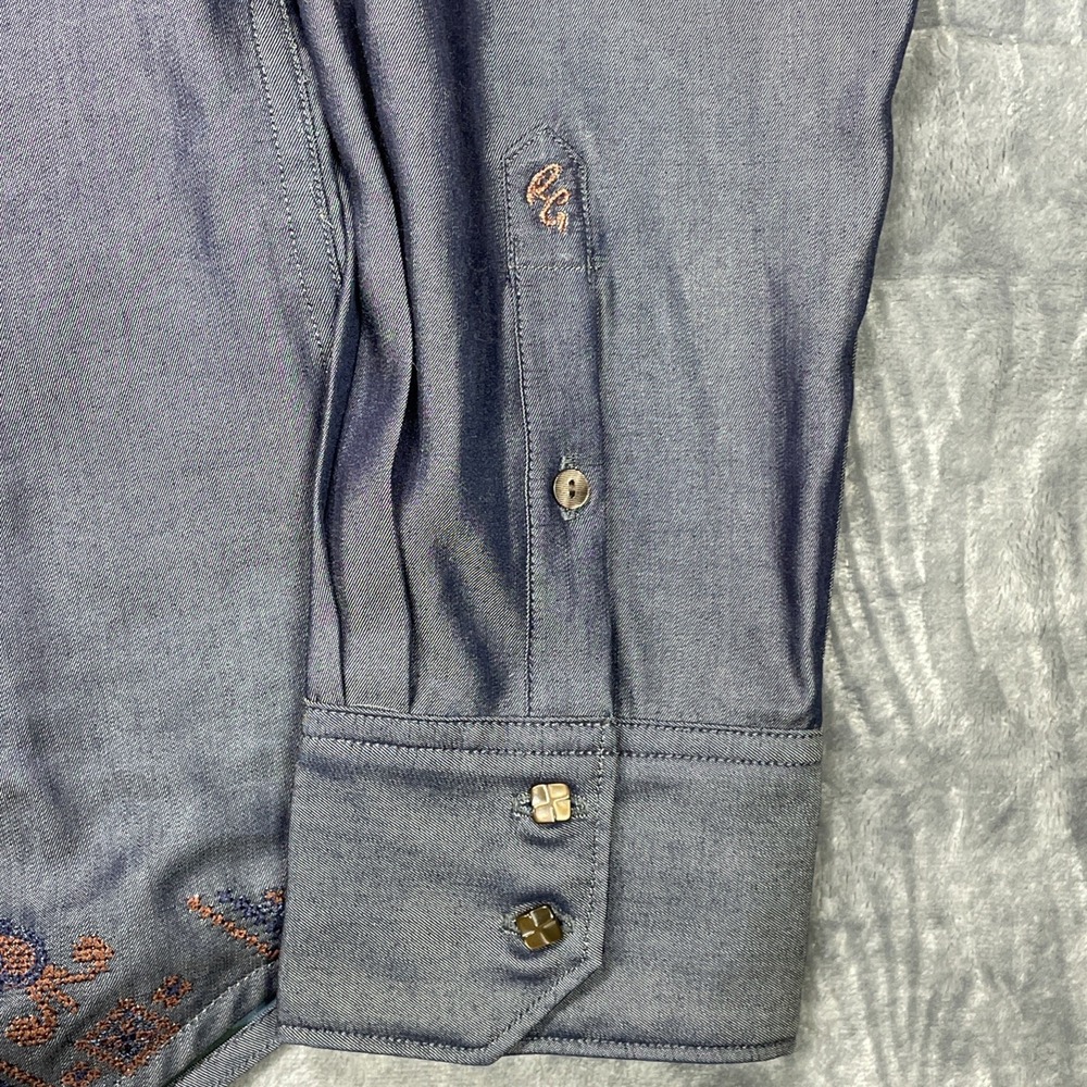 Robert Graham "Darylmania" Rare Limited Edition Shirt Mens L Embroidered Camo - Picture 4 of 10